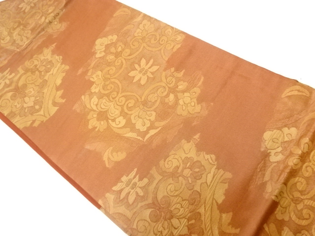 JAPANESE NAGOYA OBI / WOVEN ABSTRACT FLOWER
